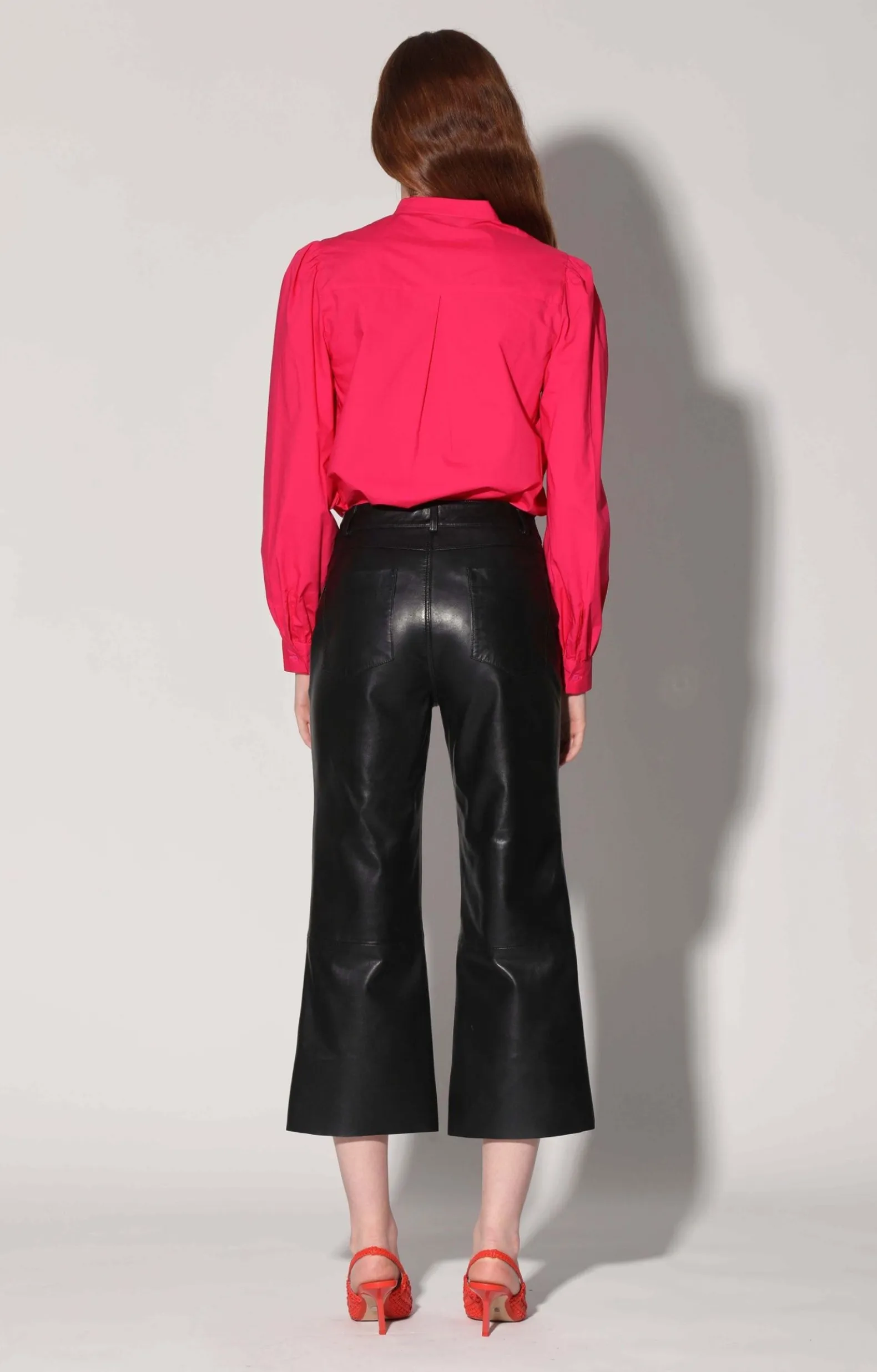 Bottoms>Walter Baker Venice Pant, Black-Leather