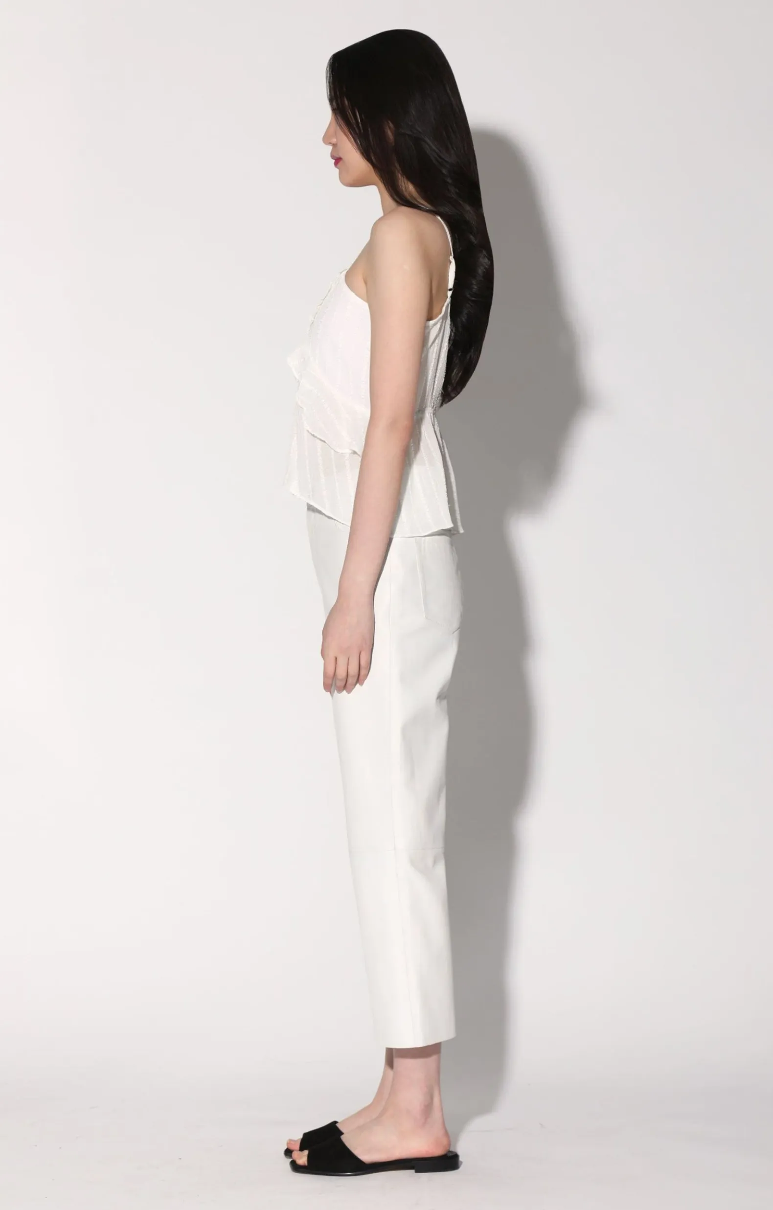 Bottoms>Walter Baker Venice Pant, Bright White-Leather