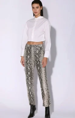 Bottoms>Walter Baker Yvette Pant, Grey Snake-Leather